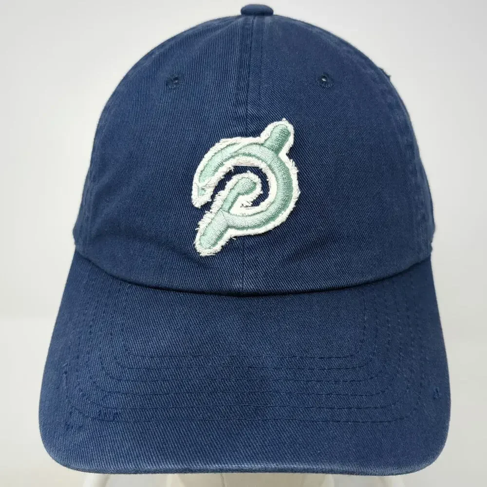 Captiv8 Peloton Blue One Size Baseball Cap Slideback Distressed Cotton Logo Hat